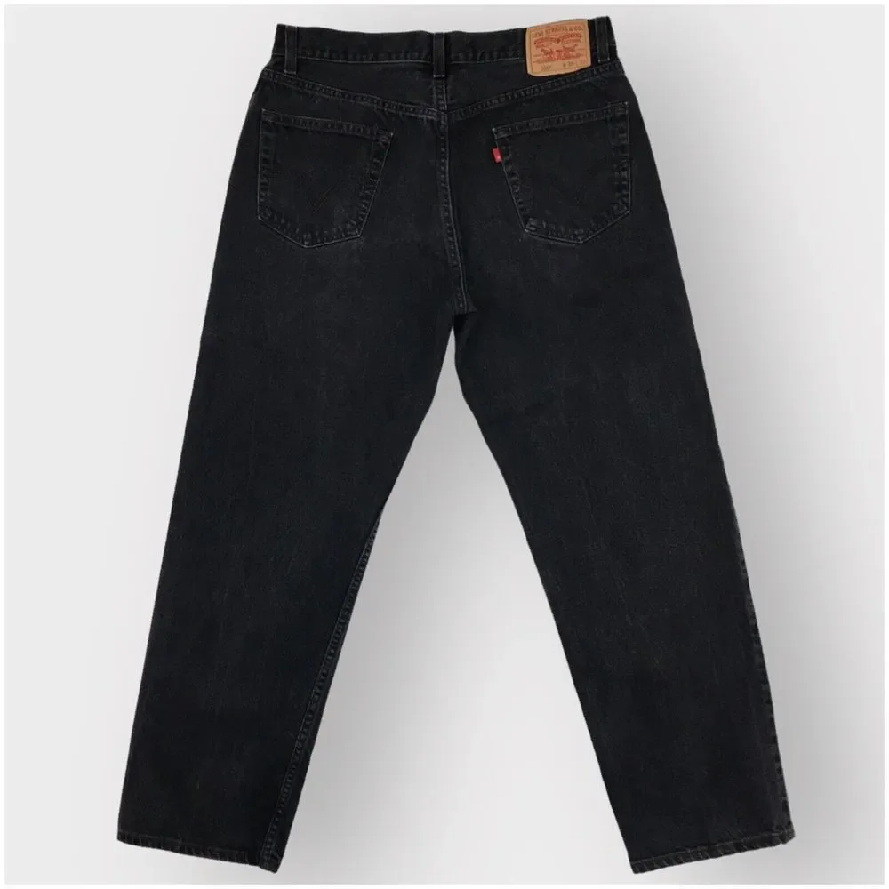Vintage Levis 550 Mens Denim Jeans Relaxed Fit Actual Size 36x30 Black Wash Pant